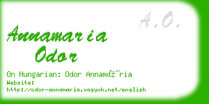 annamaria odor business card